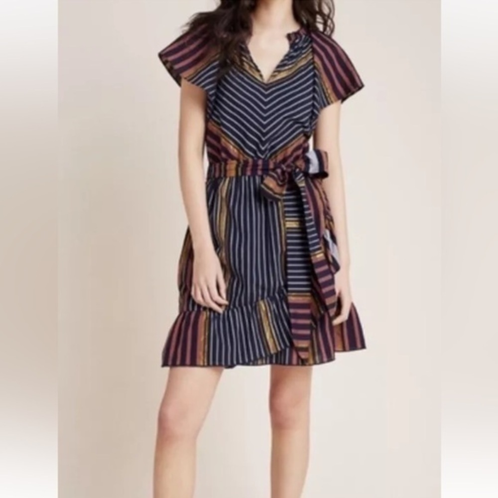 Anthropologie Ranna Gill Sibyl Shimmer Mini Dress Size Extra Small